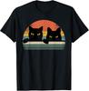 Black Cat Vintage Retro Style  Cats Lover Gift TShirt Unisex T-Shirt