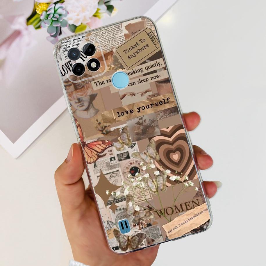 For Realme C21Y Case Realme C21 Phone Case 2023 New Printed Soft Back Cover For Realme C25 C25S C25Y RealmeC21Y Shockproof Coque