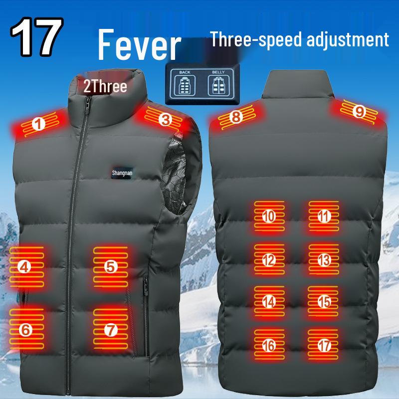 Chaleco Inteligente Calentado Unisex: Calidez Eléctrica USB para Invierno