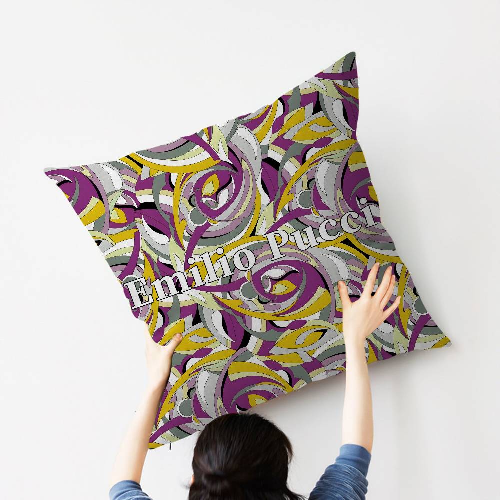 Fashion EEEEmilio logo PPucci Maple Design Cushion Cover Happy Autumn Harvest decor Holiday Decorati Pillow Cover