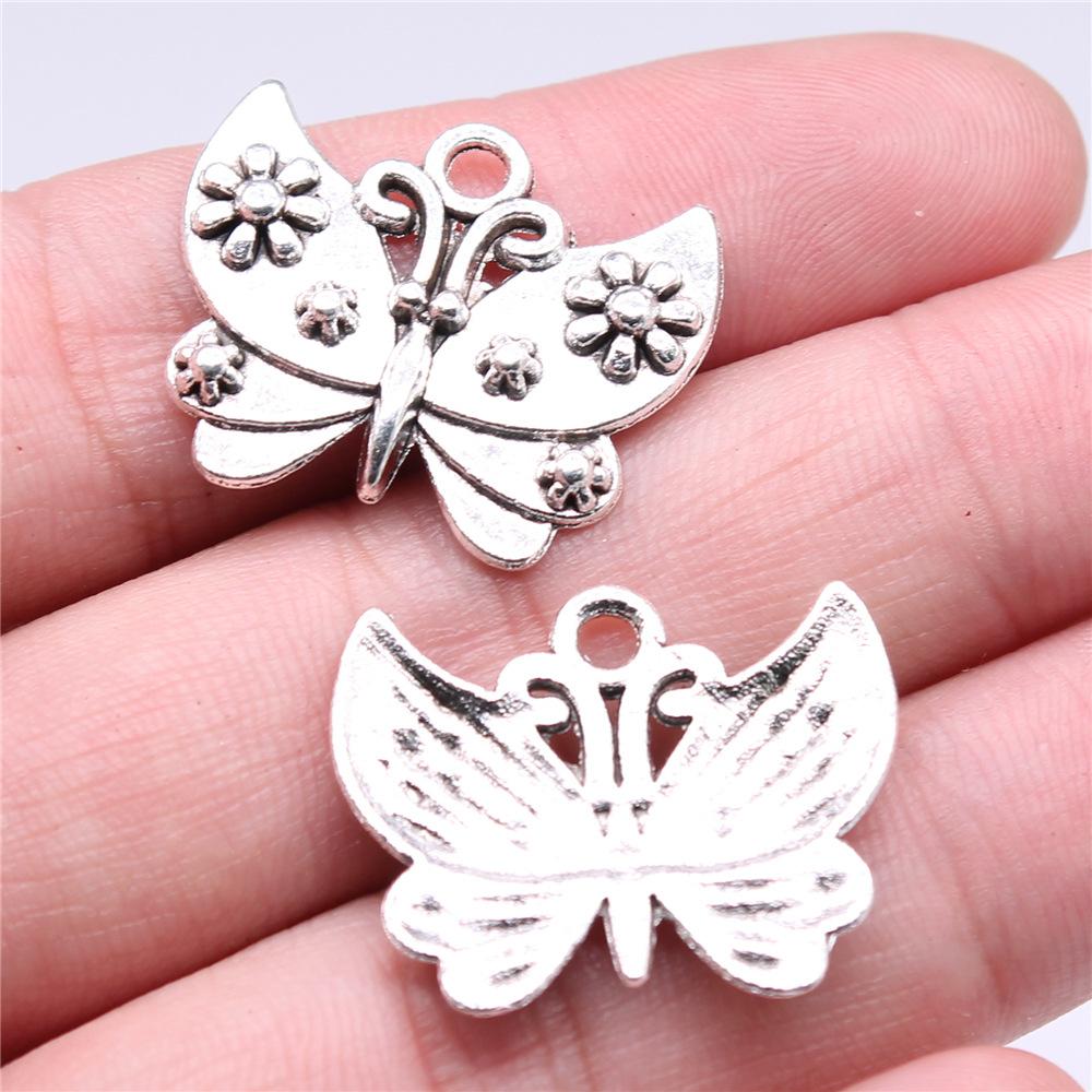 10pcs Charms Butterfly Antique Silver Color Butterfly Pendant Charms Butterfly Charms For Jewelry Making