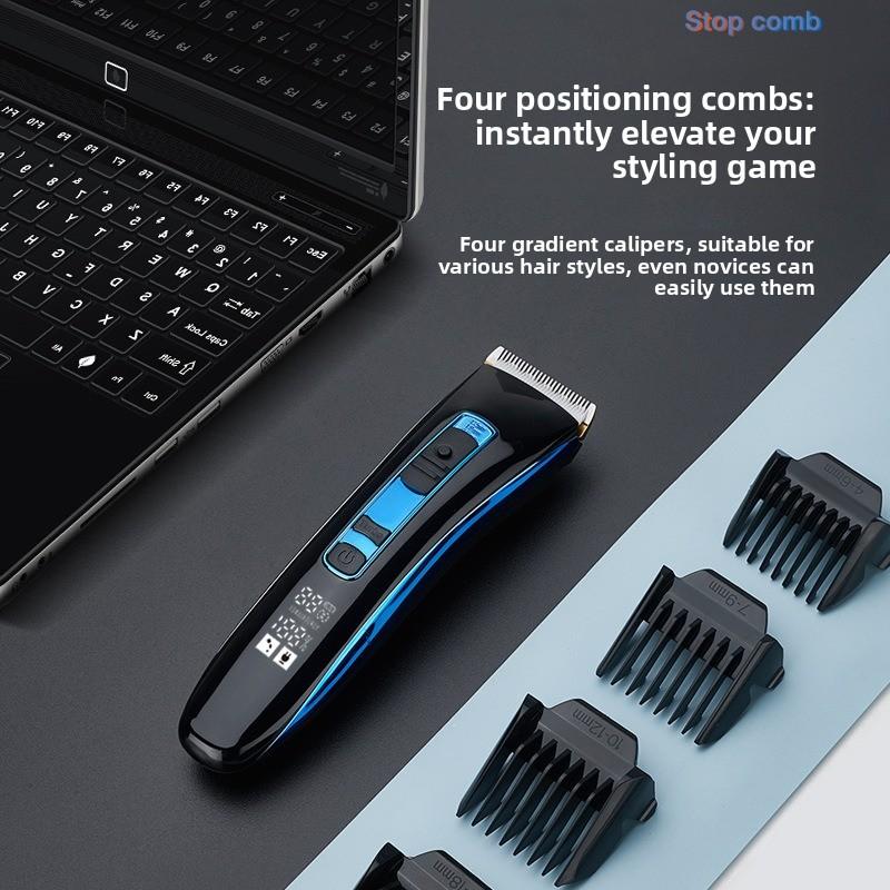Electric Hair Clipper with USB Charging for Two Uses - A Convenient Household Electric Shaver with LCD Display