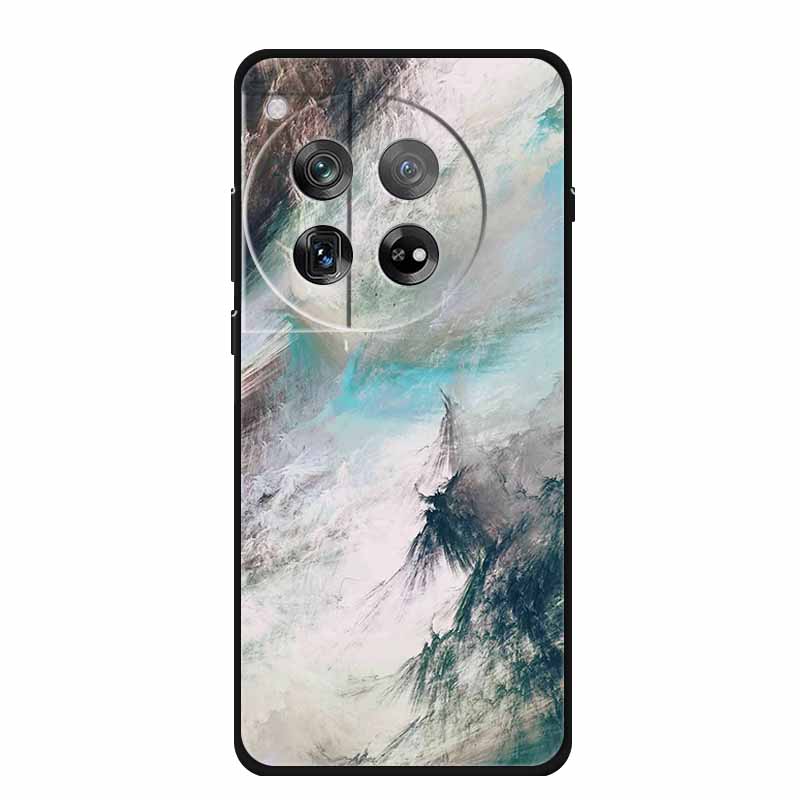 Marble Shell For OnePlus Ace 3 3 Pro Case Luxury Protector Soft Silicone Phone Cover for OnePlus 12R 12 R Colourful Black Fundas