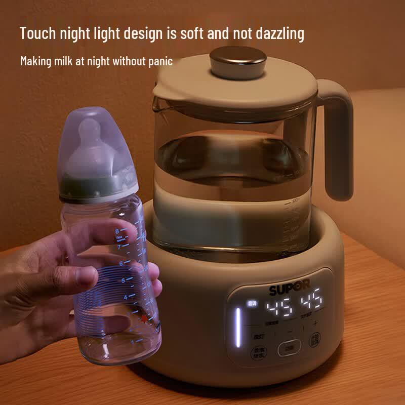 Supor 1.2L Thermostatic Glass Health Kettle & Baby Formula Mixer with Cleaner CN plug (adapter included)