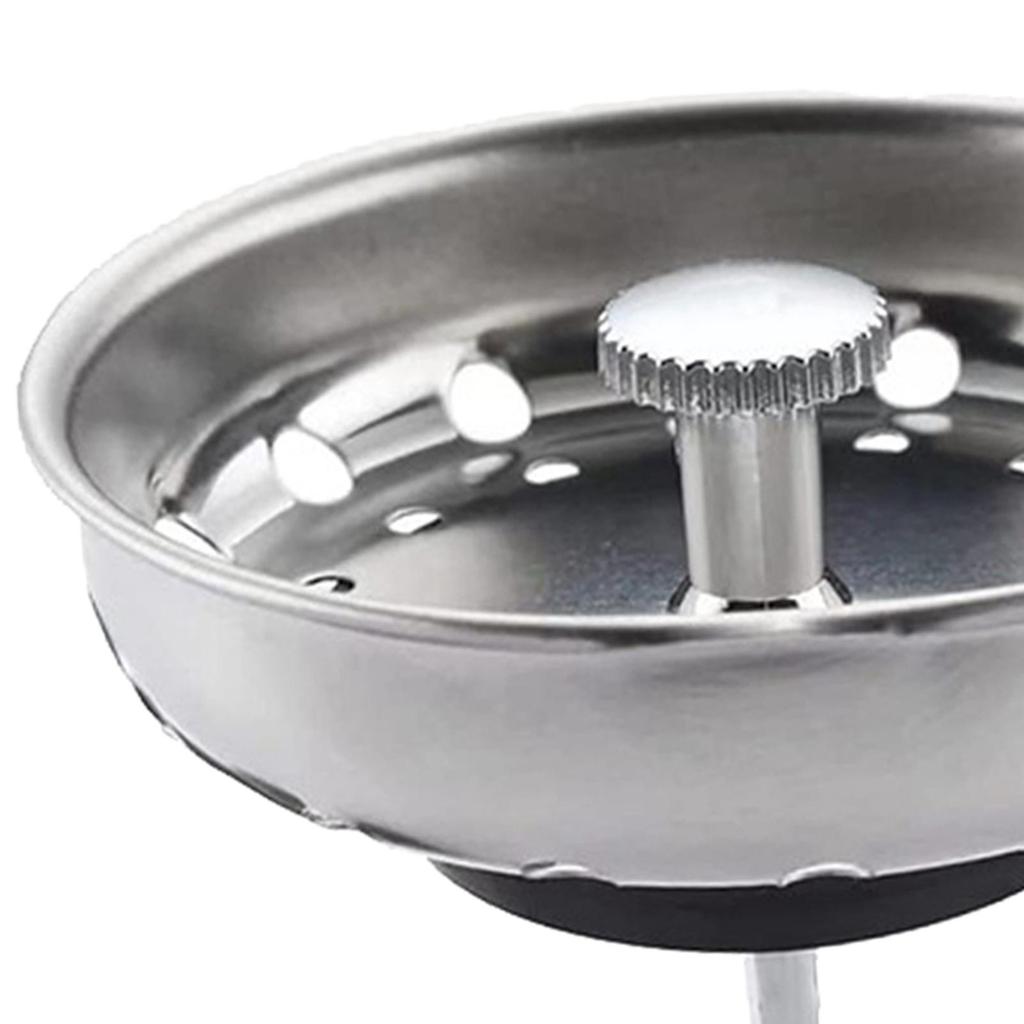 Kitchen Sink Plug Stopper Sink Strainer with Knob Waste Plug Sink Basket Strainer for Standard 3-1/2 inch Drain