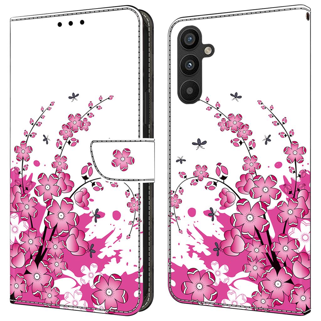 Voor Samsung Galaxy A35 5G Hoes Portemonnee PU Leer Patroon Magnetische Sluiting Folio Telefoonhoes