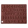 English Letter Silicone Chocolate Mold Alphanumeric Candy Biscuit Jelly Ice Baking Mould Cake Decor Soap Candle Making Set Gifts