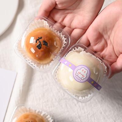 Changbaosen Eigelbknuspriger Mondkuchen Transparente Verpackungsbox