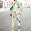 Men Plus Size Colorful Printed Two Piece Set Round Neck Long Sleeve Top Cuffed Pants