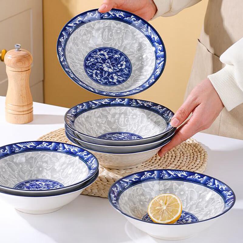 Jingdezhen Blue and White Ceramic Conical Bowl