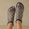 Summer New Colored Rhinestone Flat-bottomed Beach Sandals Women's Large Size Breathable Mesh Hollow Women's Sandals