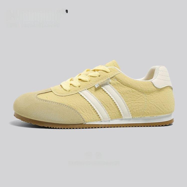 Dexun Schuhe Damen 2025 neue Sommer beliebte vielseitige kleine weiße Schuhe lässige Damenschuhe flache Grundplatten Schuhe atmungsaktive einzelne Schuhe