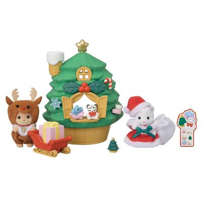 Sylvanian Families Seasonal Christmas Tree ST Mark Certification For Ages 3 and Up Toy Doll House Sylvanian Families EPOCH [Baby Santa's House] SE-214
