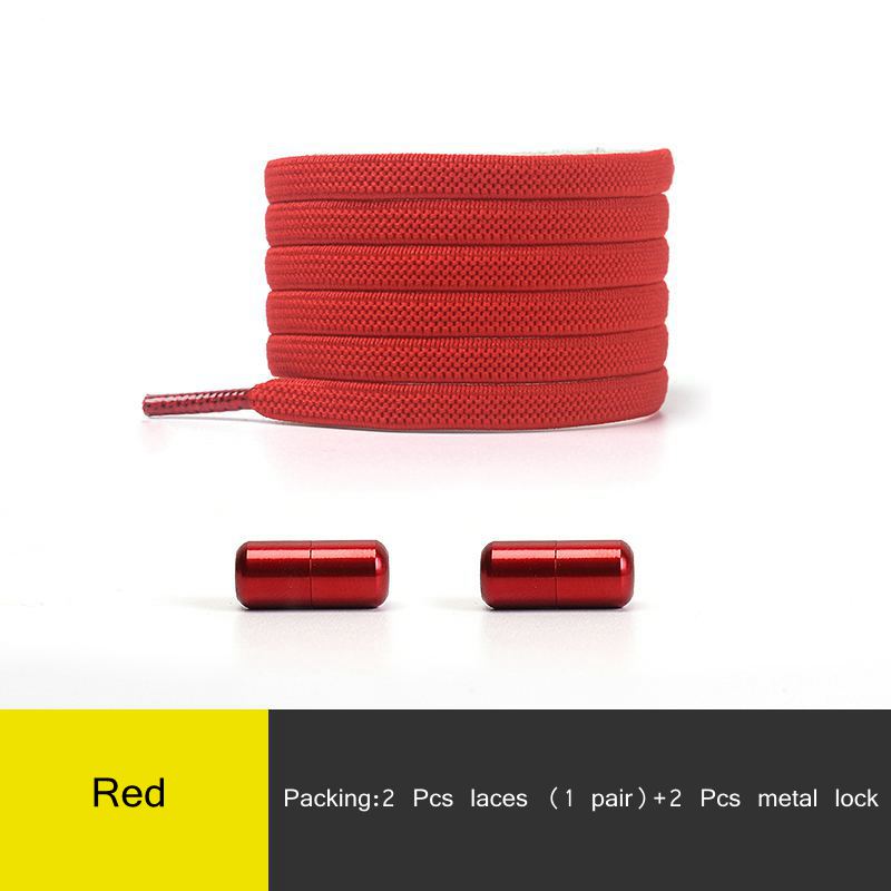 New Elastic No Tie Shoe Laces Flat Shoelaces For Kids and Adult Sneakers Shoelace Quick Lazy Metal Lock Laces Shoe Strings