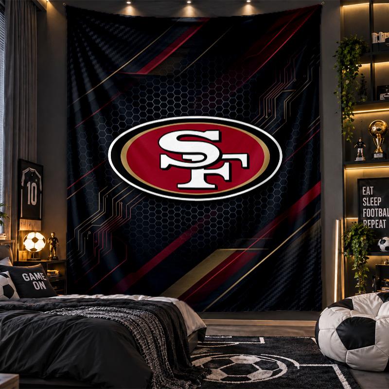 Wall Hanging Tapestry San Francisco 49ers Print Cloth for Living Room Bedroom Home Decor