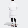 Adidas W Goose Down Solid Color Logo Zipper Stand Collar 800 Fill Mid-Length Goose Down Jacket Women Jacket White HN2118