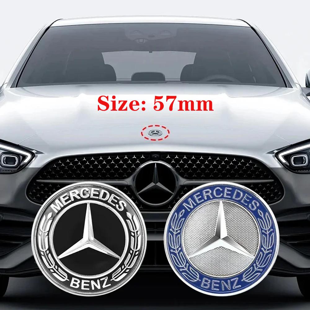 SUK3 A--57mm Car Front Hood Emblem Badge Bonnet Car Accessories For Mercedes Benz AMG W204 W205 W212 W213 W221 W177 W246 GLA GLC CLA