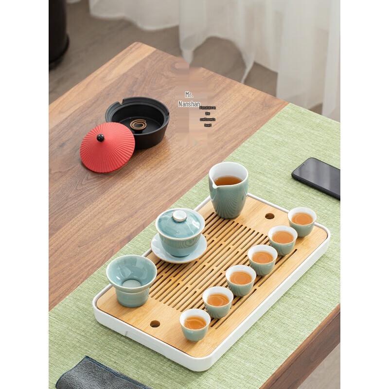 Nanshan 'First Encounter Green Mountain' Ceramic Kung Fu Tea Set