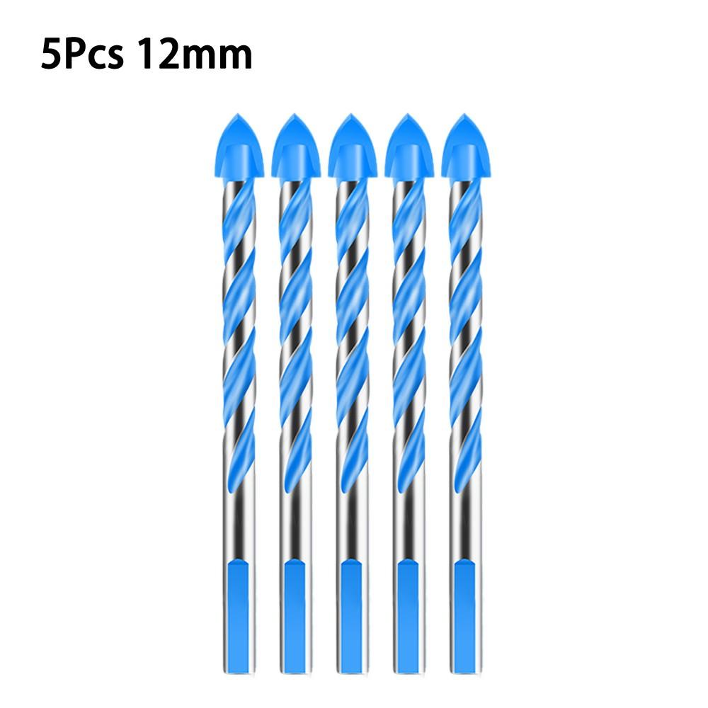 5pcs 3-12mm Cemented Carbide Drill Bit Glass Ceramic Concrete Hole Opener For Wall Metal Marble Overlord Hand Electric Drill