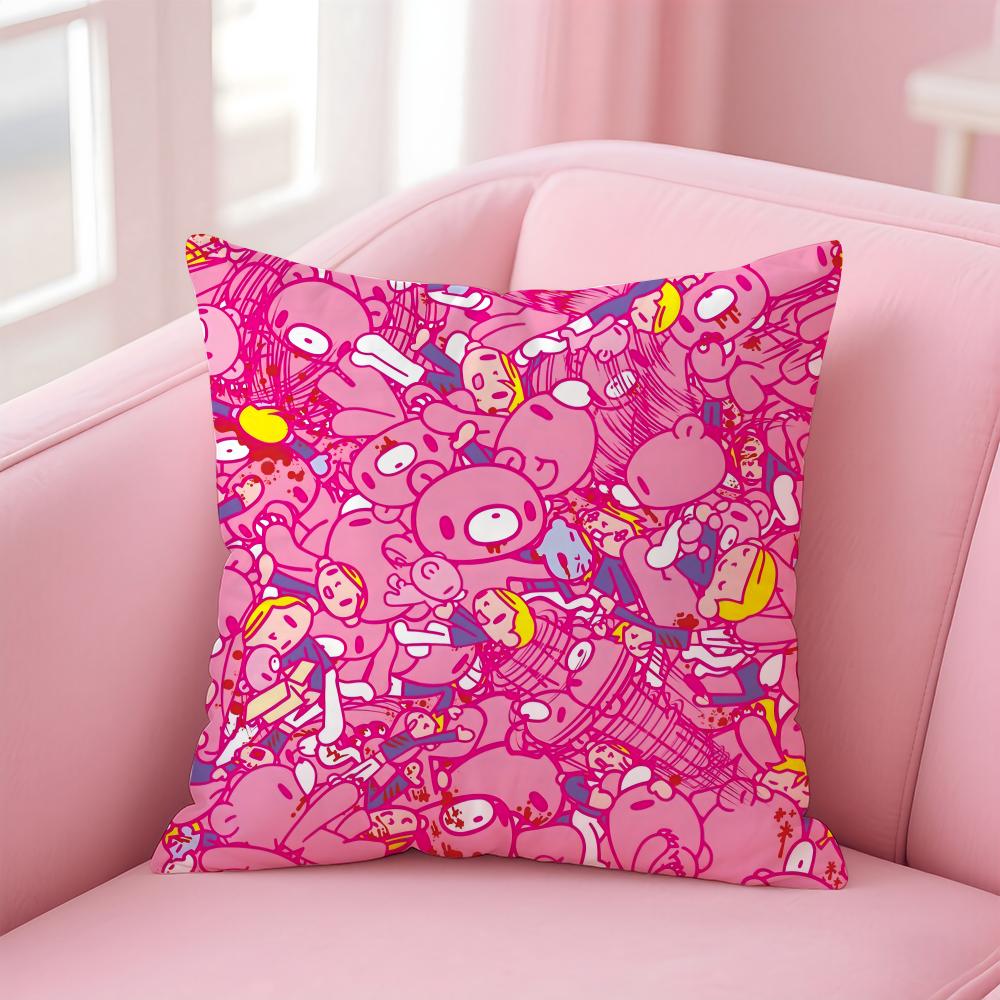 Cartoon G-GloomyS Bear Cushion Cover Home & Car Multi-Scene Pillow Cover - Reversible, Soft & Durable for Daily Use