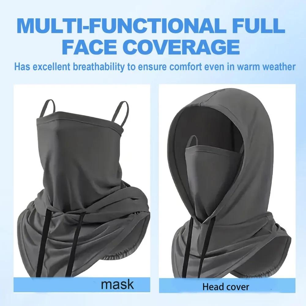 Adjustable Balaclava Face Cover Dustproof UV Protection Veil Summer Ice Silk Mask  Outdoor