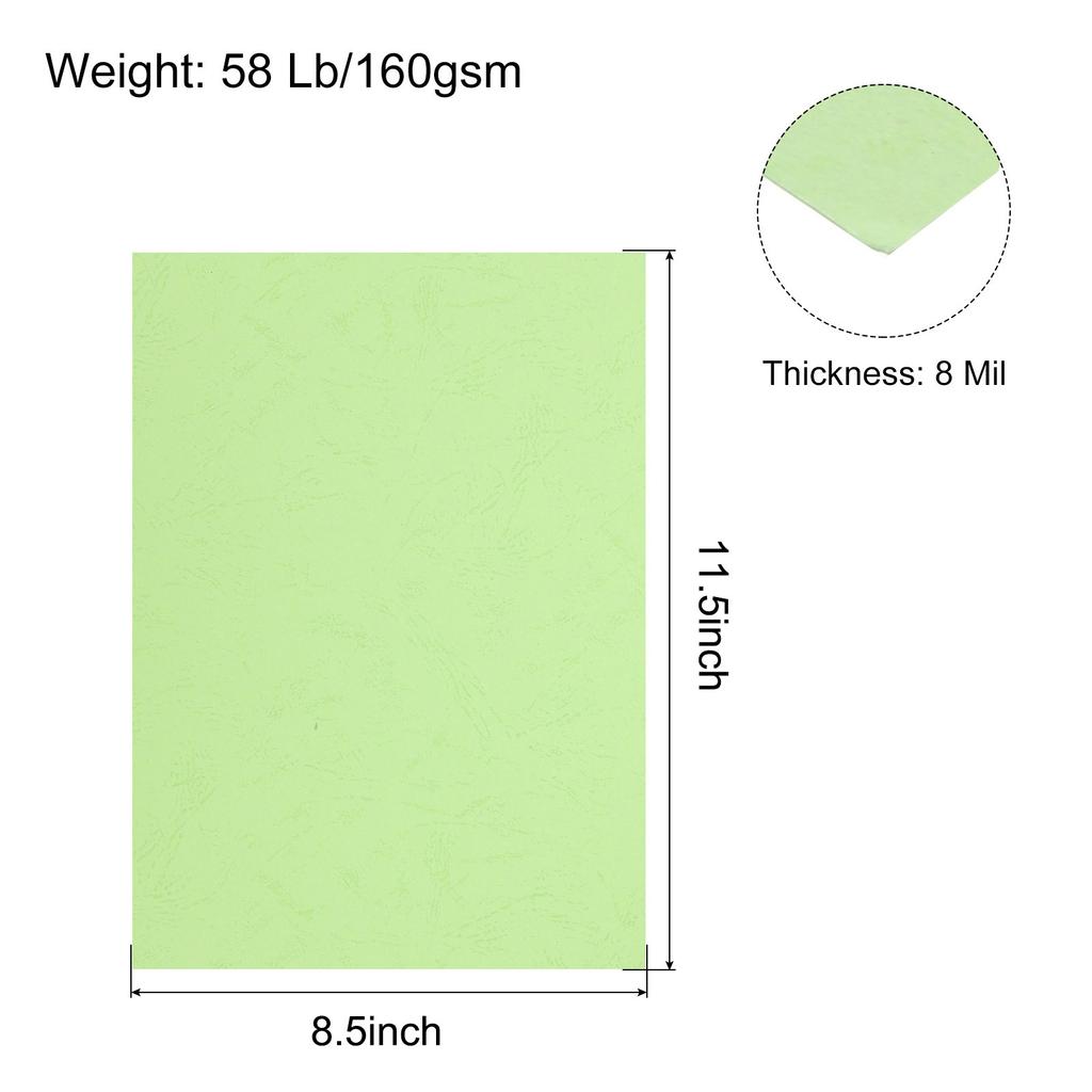 50/100pcs A4 Presentation Binding Covers Letter Size Leather Textured Grain Paper Un-Punched for Business Reports 8-1/2 x 11.5"