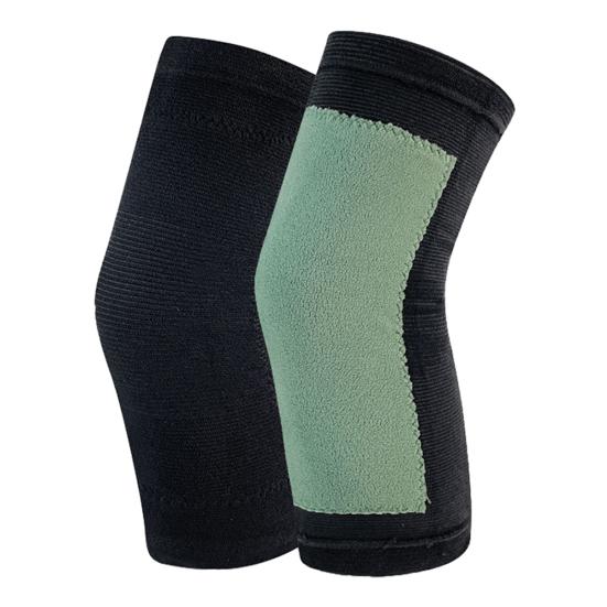 1 Pair Winter Moxa Fleece Knee Brace Men Women Outdoor Cycling Skiing Running Leg Warmer Cold Weather Windproof Thicken Thermal Knee Pad Compression