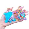 Creative Quicksand Turtle Keychain with Acrylic Macaron Colors and Large Display Stand