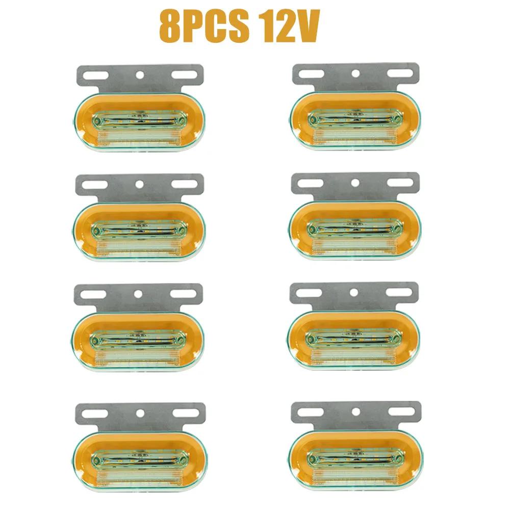 12v 24v Led Side Marker Warning Lights Trailer Trucks Caravan Side Clearance Marker Light Led Lorry Amber Red White Lamp
