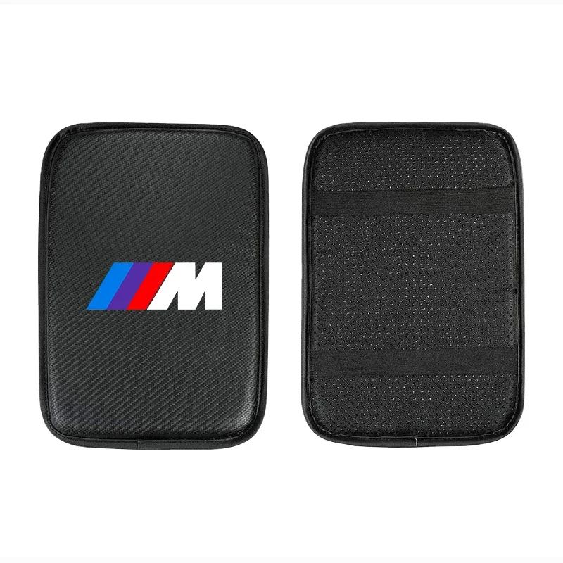BYJ1 Car Armrest Storage Box Pad Protect Carbon Fiber Trim Cover Pad For BMW E46 E39 E53 E36 F22 E87 E90 E91 E92 X5 X6 1 3 5 7 Series