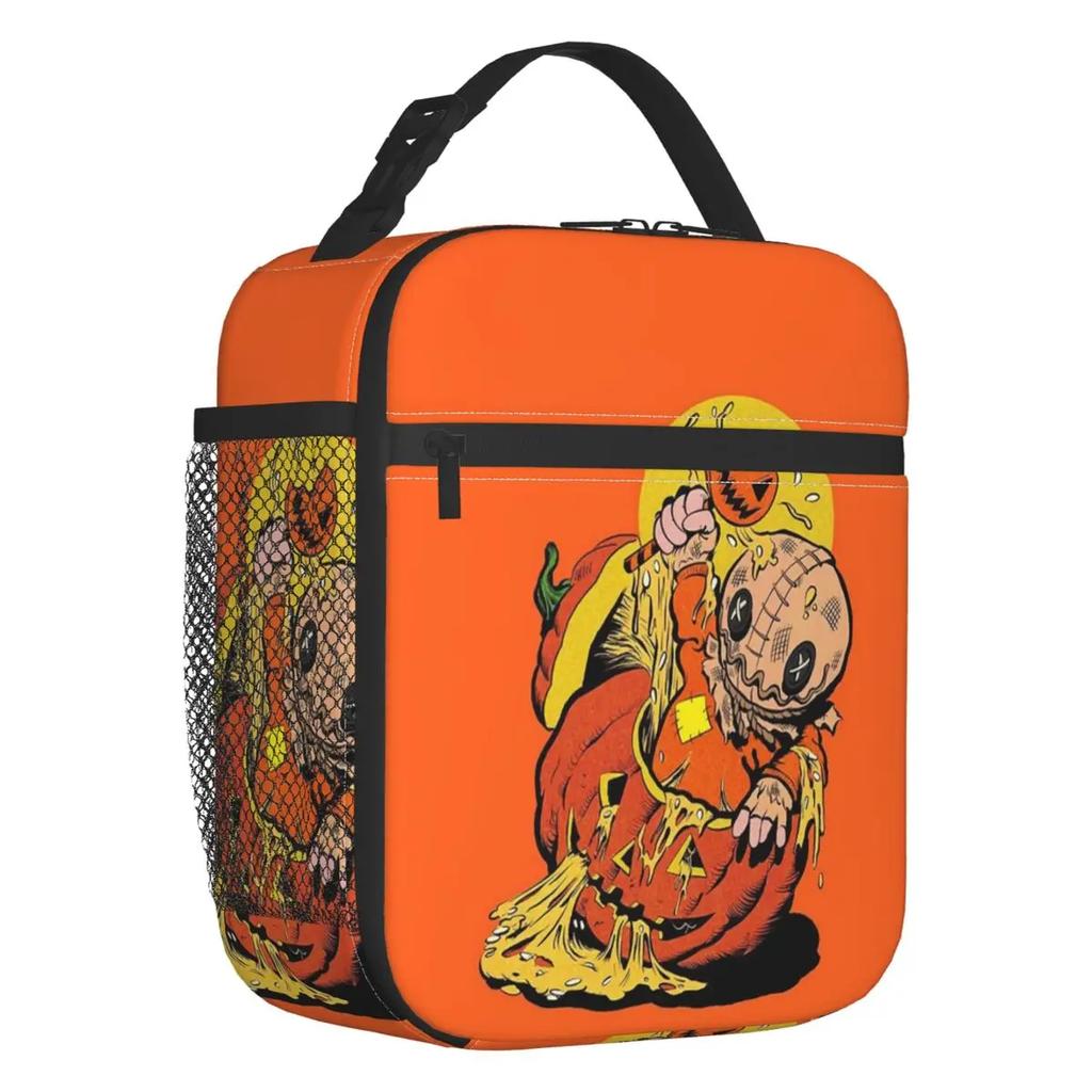 Treat Sam Halloween Horrorfilm Isolierte Lunchtaschen für Arbeit Schule Auslaufsicher Thermische Kühltasche Bento Box Frauen Kinder