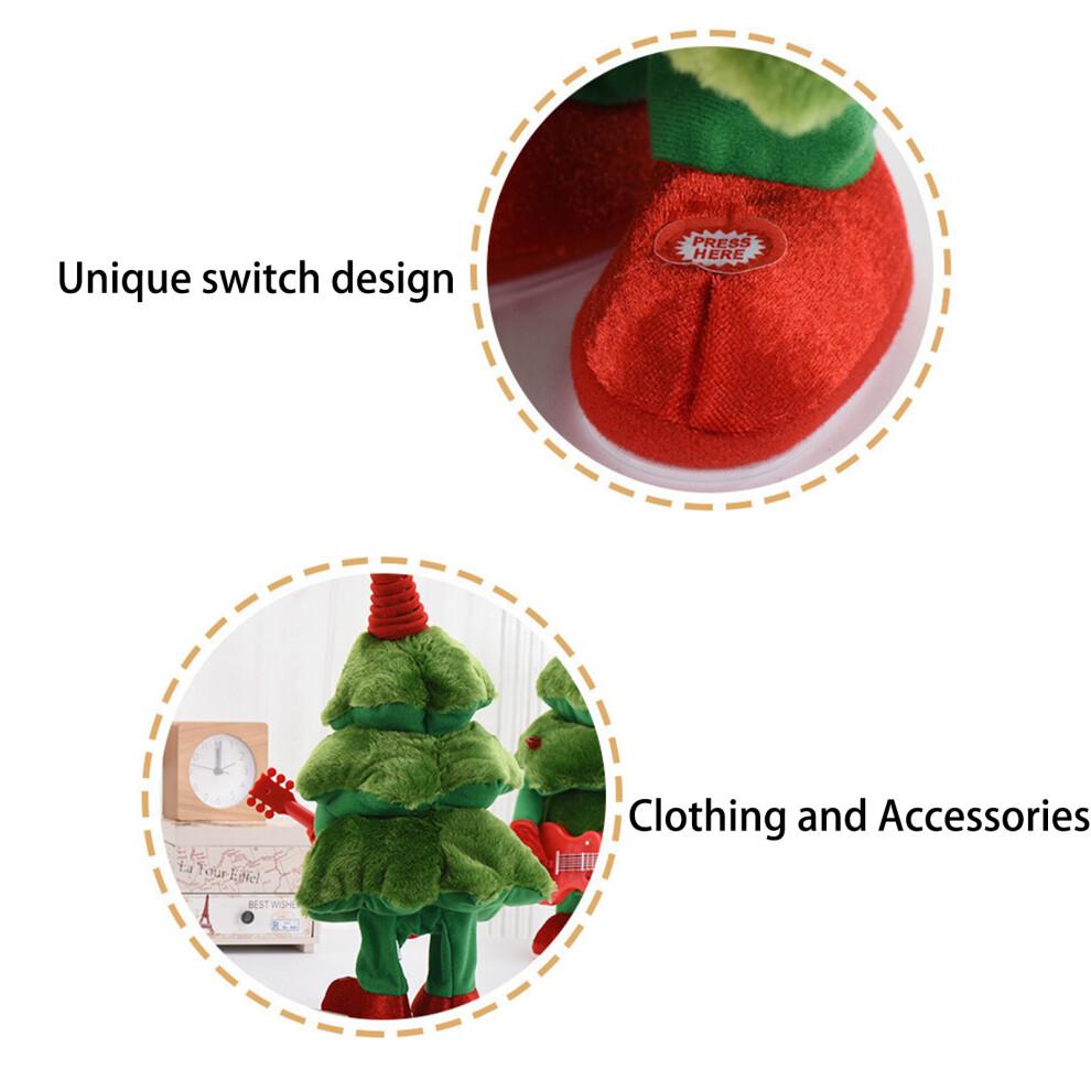 Singing Dancing Christmas Tree Plush Toy With Music Movement-3