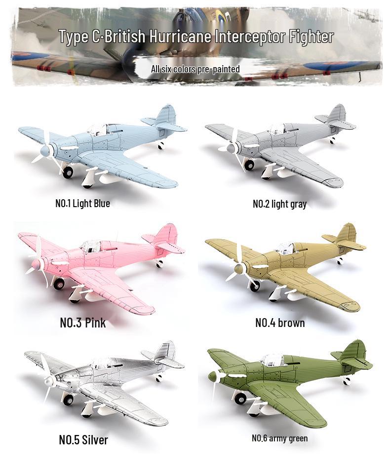 1/48 Scale WWII Corsair & Spitfire Fighter Aircraft Model Kit - 4D Assembly for Boys, Military Collection Ornament (30 Variations)
