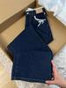 Blue Lace Denim Jeans: Women's Slimming, Loose-Fit, Washable Straight Pants for Spring and Autumn