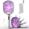 3 In 1 Electric Mosquito Swatter Mosquito Killer Lamp Killer Insect Killer 3000V Type-C Rechargeable Mosquito Killer Fly Killer