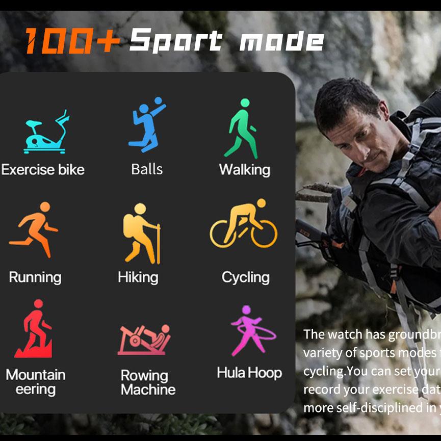 2024 Neue Smart Watch 710 Mah Big Battery Herren Sport Fitness Tracker 1,85 Zoll Ultra HD AMOLED Bildschirm Bluetooth Call Smart Watch