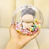 12*12cm Circular Design Garage Kit Display Portable PVC Pendant High Transparency Three-dimensional Storage Bag Cute Doll 9 Colors