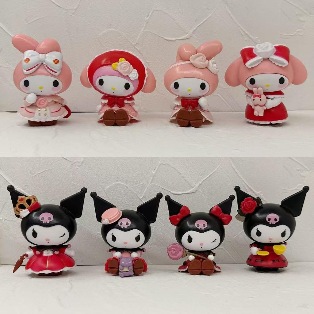Kuromi Melody Pvc Figure With Rose Design For Collectors