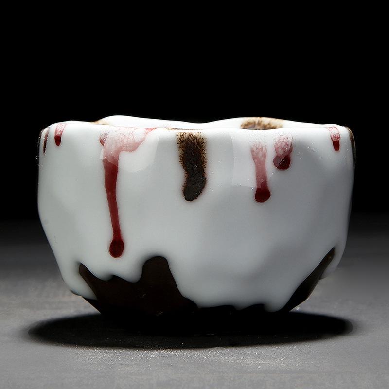 Wabi-sabi Tea Cup Handmade Japanese Retro Coarse Pottery Coffee Cup Cross-border Ceramic Tea Cup Household Water Cup Zen