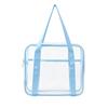 Sac Cabas Transparent en PVC à Double Poignée et Fermeture Éclair pour Rangement Organisation Voyage et Usage Quotidien Sac à Main Polyvalent
