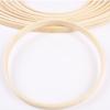 5 Stück 26cm Natürliche Bambusringe Holzkreis Traumfänger Reifen DIY Bastelbedarf Kranzrahmen Makramee Ring für Wandbehang
