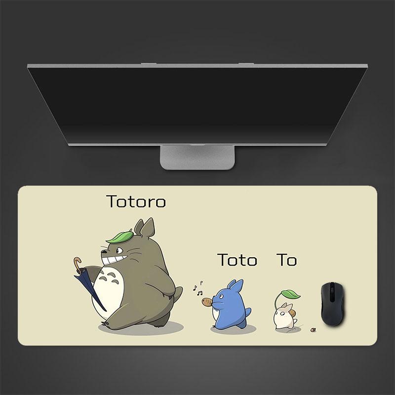 Totoro Art Mouse Pad, Large Gaming Desk Mat, Non-slip XXL Mousepad for Laptop & Tablet, Mini PC Playmat with Stitched Edges