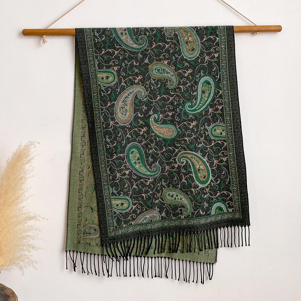 Imitation Cashmere Scarf, Air-conditioned Room Warm, Cashew Texture Fashion Shawl, Thickened Warm Scarf In Autumn and Winter