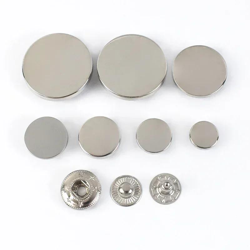 10Sets Meetee Metal Snap Buttons for Bag Coat 10-25mm Fasteners Press Button Clothes Decor Golden Buckles DIY Sewing Accessories