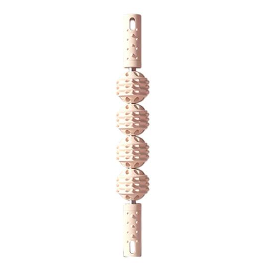 Foam Roller 4-Ball Massage Stick, Deep Tissue Muscle Sore Pain Relief Massager, Roller Massager for Leg Arm Belly Back Body