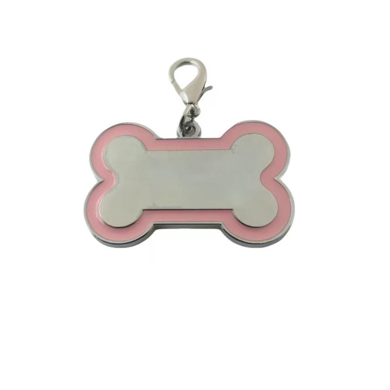 Zinc Alloy Dog Bone ID Tag - Laser Engraved, Anti-lost Military Pendant for Pet Collars