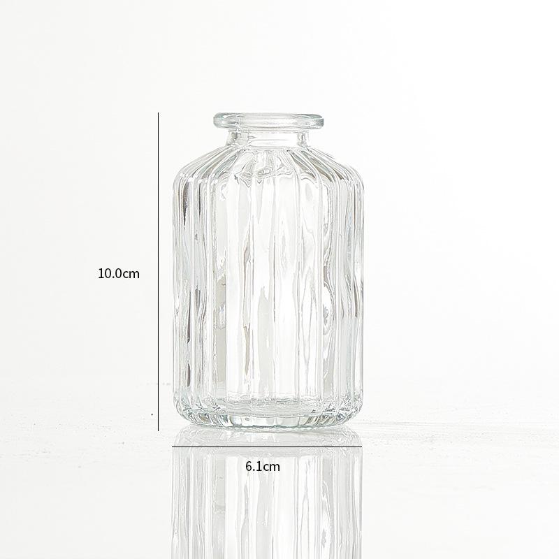 Retro Französisch-Amerikanische Mini-Glasvase für Trockenblumen & Grünzeug