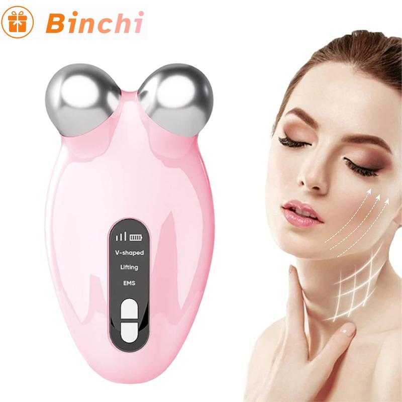 Mini EMS Beauty Instrument Facial Massager RollerFace Slimming Delicate Contour Lifting Firming Lift face and Tighten The Skin