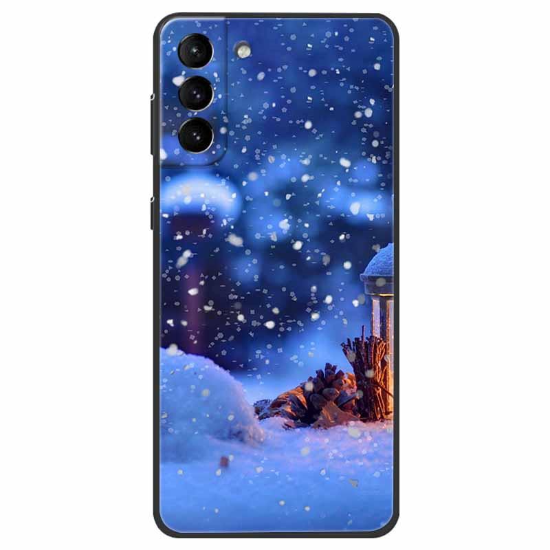 Christmas Case For Samsung S21 Plus Case S21 FE Silicone Soft TPU Cover for Samsung Galaxy S21 / S21 Ultra FE + 5G Case New Year