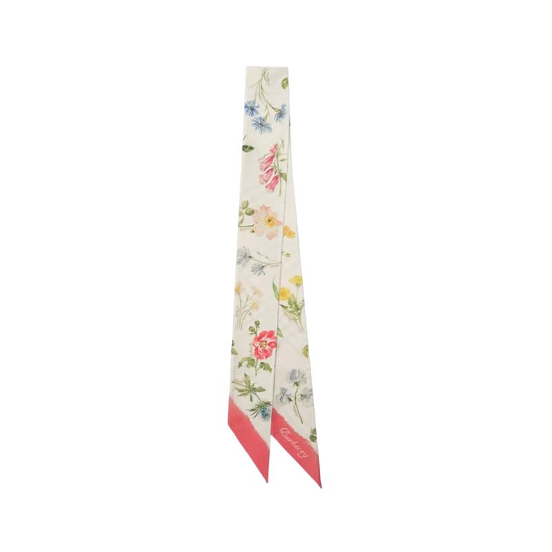 

Burberry British Floral Narrow Silk Scarf One Size